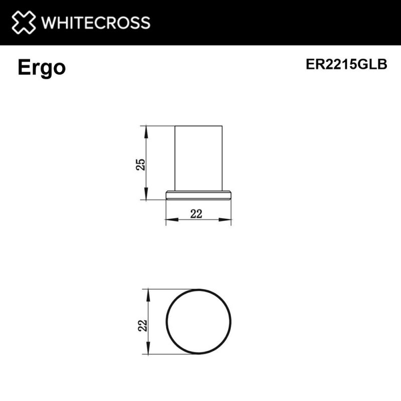 Крючок WHITECROSS Ergo ER2215GLB, брашированное золото