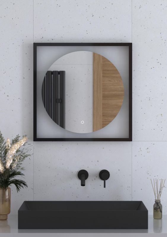 Зеркало для ванной DEFESTO ECLIPSE DF 2221S с LED-подсветкой и сенсорным выключателем Ø60см фото 4