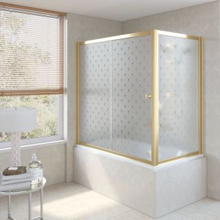 Ограждение на ванну раздвижное Vegas Glass ZV+ZVF 160x70 09 R05 L, профиль золотой, стекло с узором