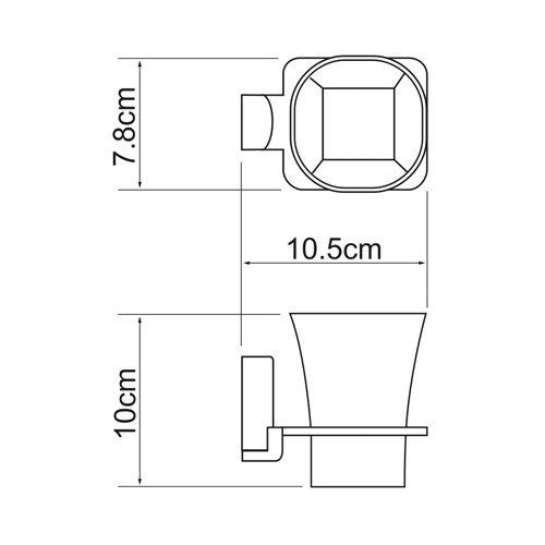 Стаканчик WasserKRAFT Leine K-5028 фото 3