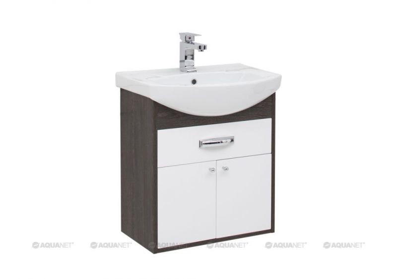 Тумба с раковиной Aquanet Грейс 60 дуб кантербери/белый 00212649 фото 1