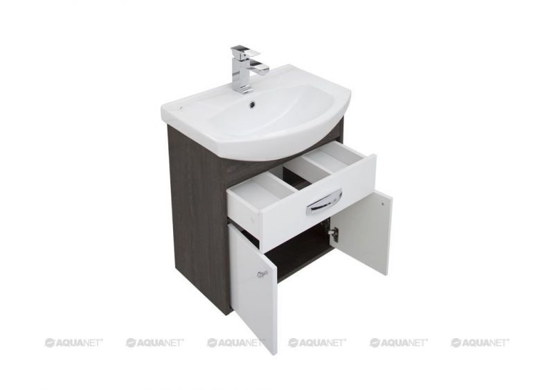 Тумба с раковиной Aquanet Грейс 60 дуб кантербери/белый 00212649 фото 6