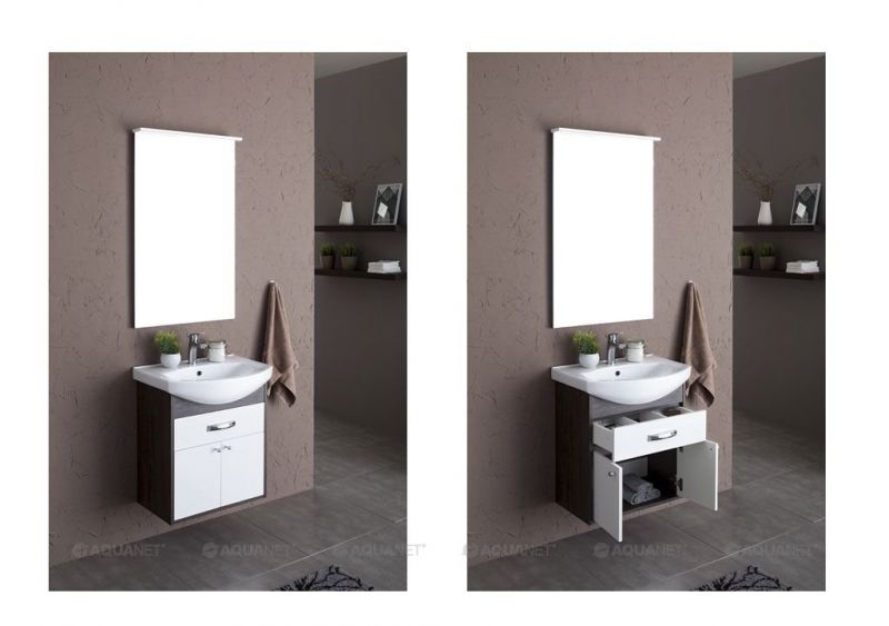 Тумба с раковиной Aquanet Грейс 60 дуб кантербери/белый 00212649 фото 8