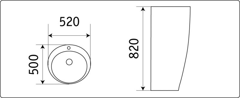 Раковина CeramaLux N B134B