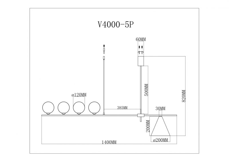 Светильник Moderli Holly V4000-5P