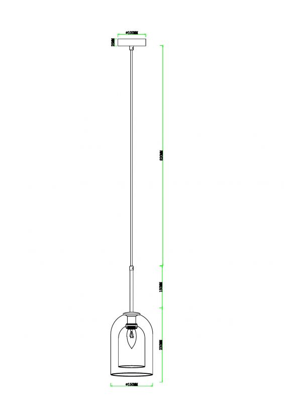 Подвес Arte Lamp PAIO A7015SP-1BK