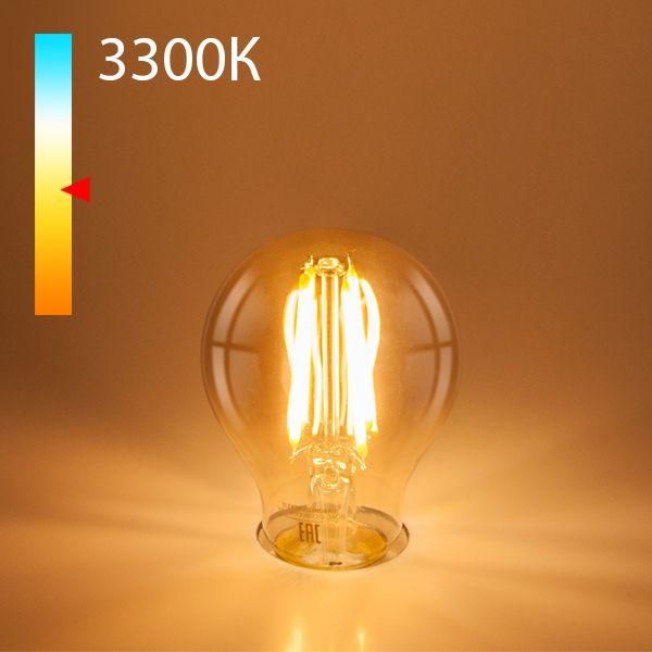 Филаментная светодиодная лампа Elektrostandart Classic F А60 12W 3300K E27 (тонированная) BLE2710