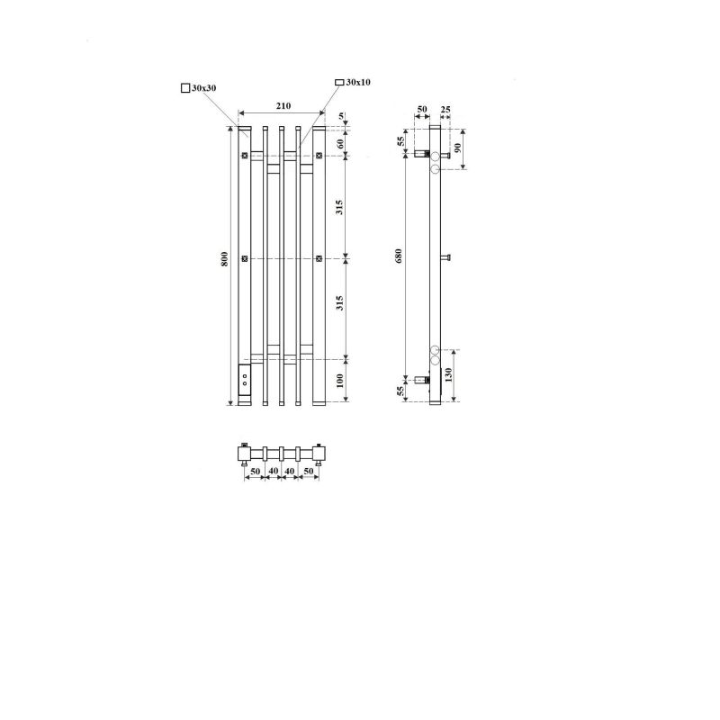 Полотенцесушитель электрический Point Фрея PN20738W, 18x80 см, белый