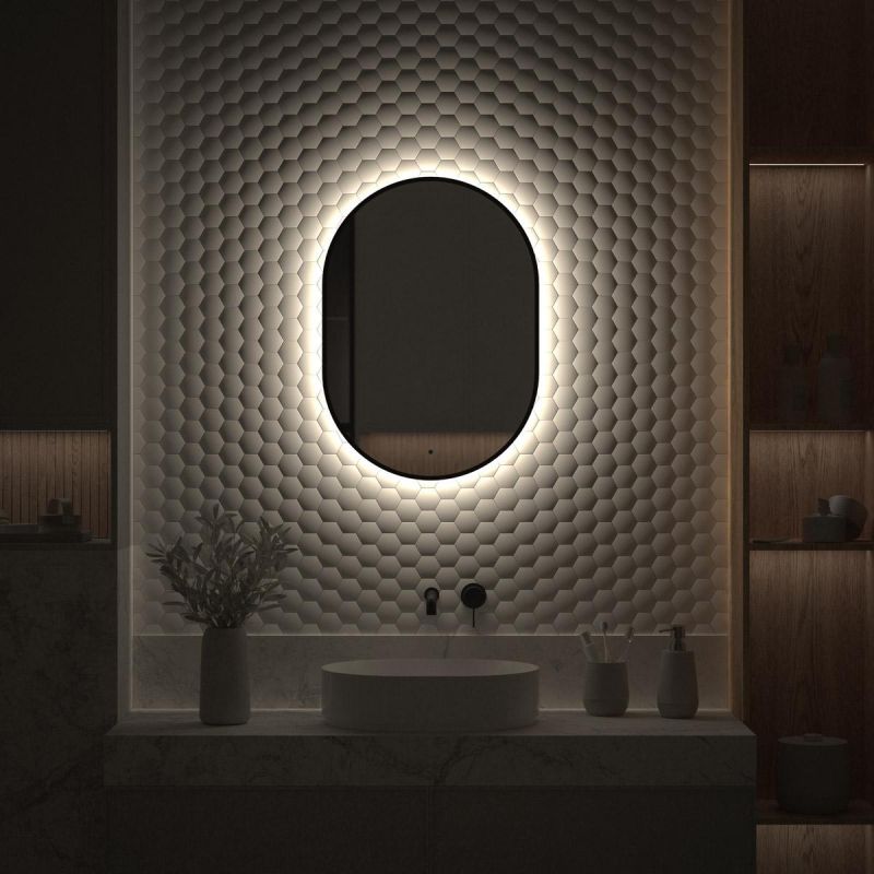 Зеркало для ванной DEFESTO AURA DF 2923R с LED-подсветкой и ИК - выключателем 50x70см фото 5