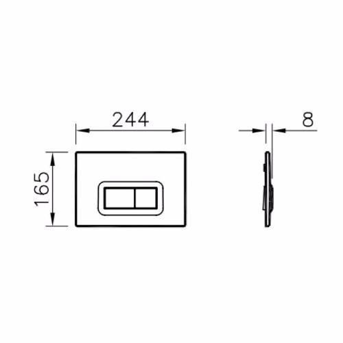 Кнопка смыва Vitra Concealed Cisterns 740-0680