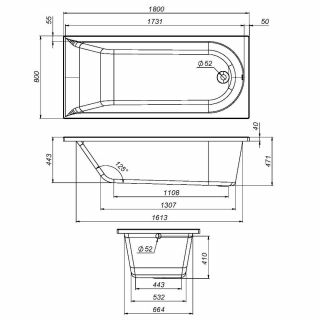 Панель фронтальная для ванны AM.PM Spirit W72A-180-080W-P2