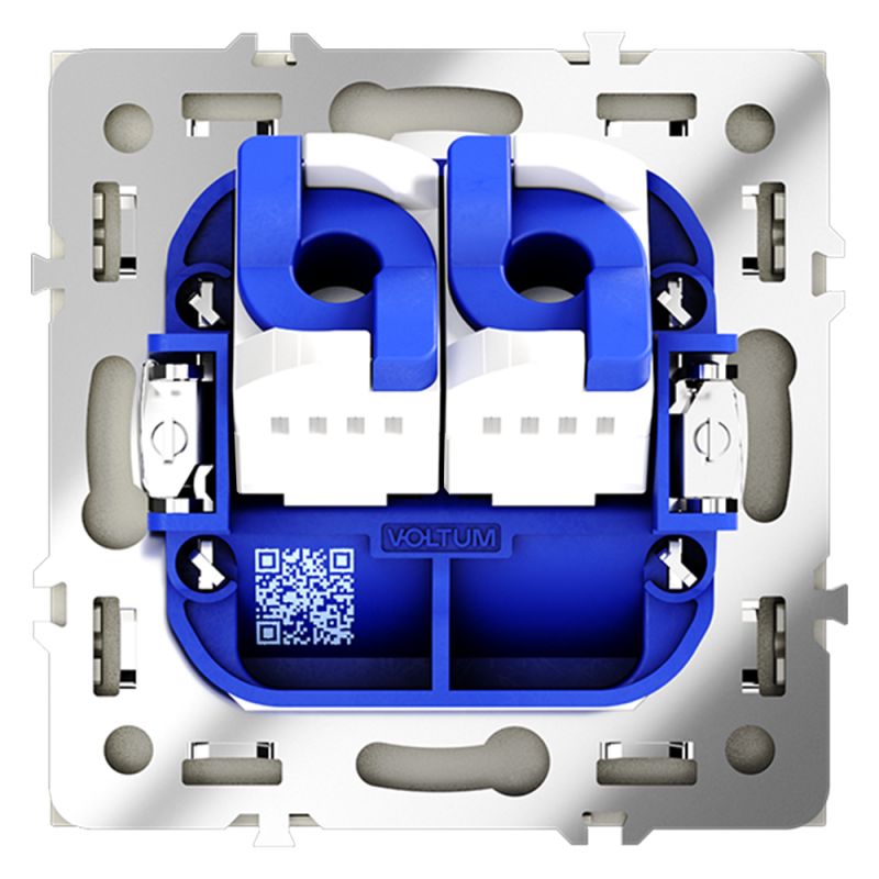 Розетка компьютерная встраиваемая VOLTUM S70 двойная RJ45+RJ45 кат.6, (сталь) VLS060205 фото 4