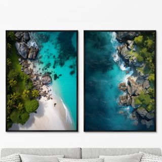 Набор из 2-х репродукций картин ArtNoMore на холсте Landscape Collection, Coast, 2024г.
