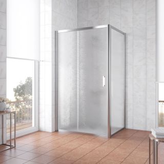 Душевой уголок Vegas Glass ZP+ZPV 150х70 08 02, профиль хром, стекло шиншилла