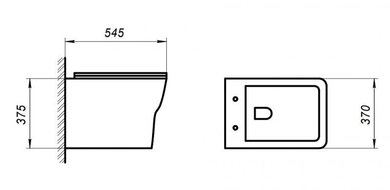 Чаша подвесного унитаза BelBagno ROMANO BB248CHR-SM