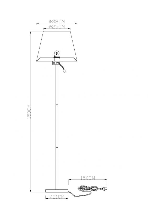 Торшер Arte Lamp Elba A2581PN-2AB