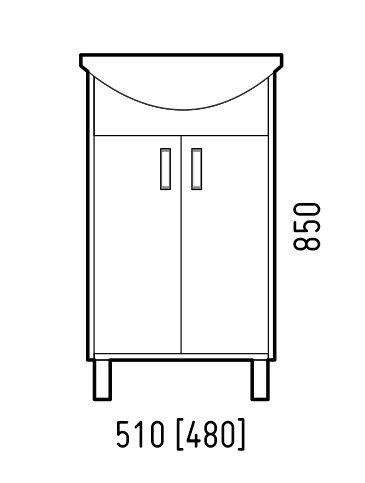 Тумба под раковину Corozo Колор SD-00000682 50 см