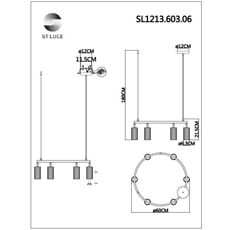 Светильник подвесной ST Luce KENDO SL1213.603.06