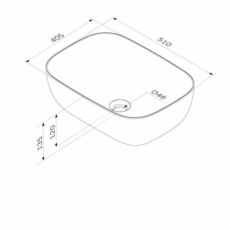 Раковина накладная AM.PM Func M8FWCC10510WG 51 см