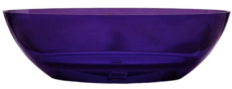 Прозрачная ванна Abber Kristall AT9702Amethyst 180х85 см, фиолетовая фото 1
