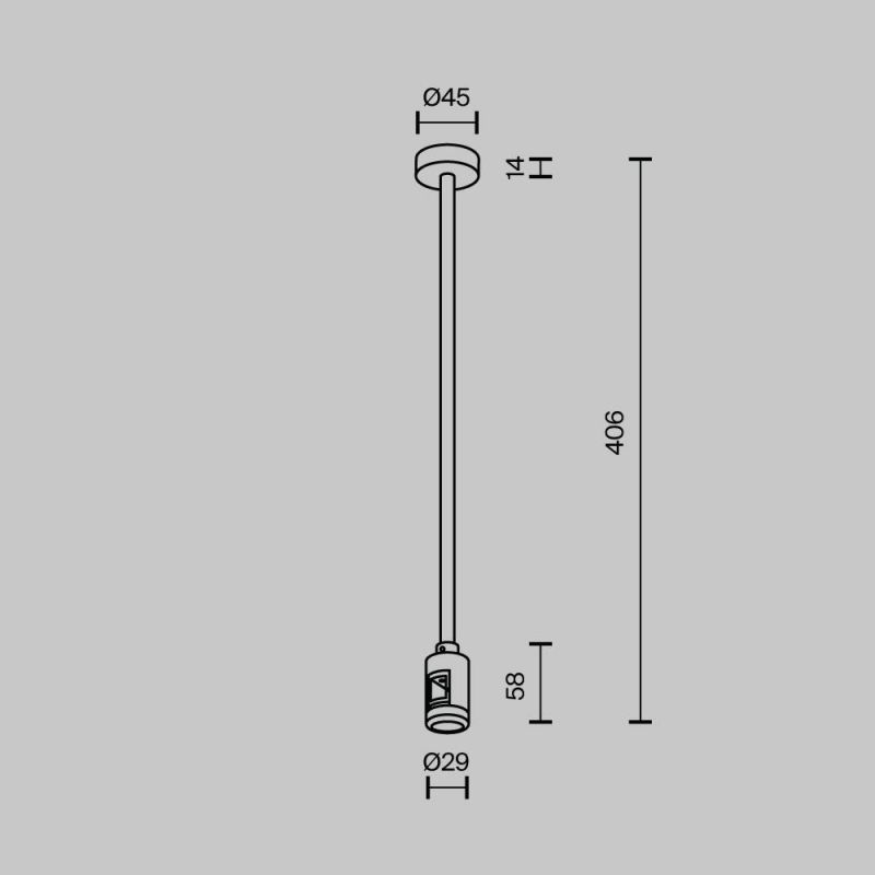 Крепление потолочное Maytoni Accessories for tracks Flarity TRA158C-BL1-B