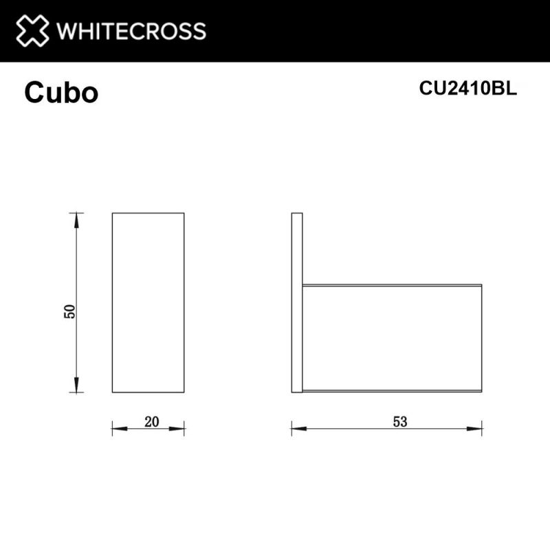 Крючок WHITECROSS Cubo CU2410BL, черный матовый