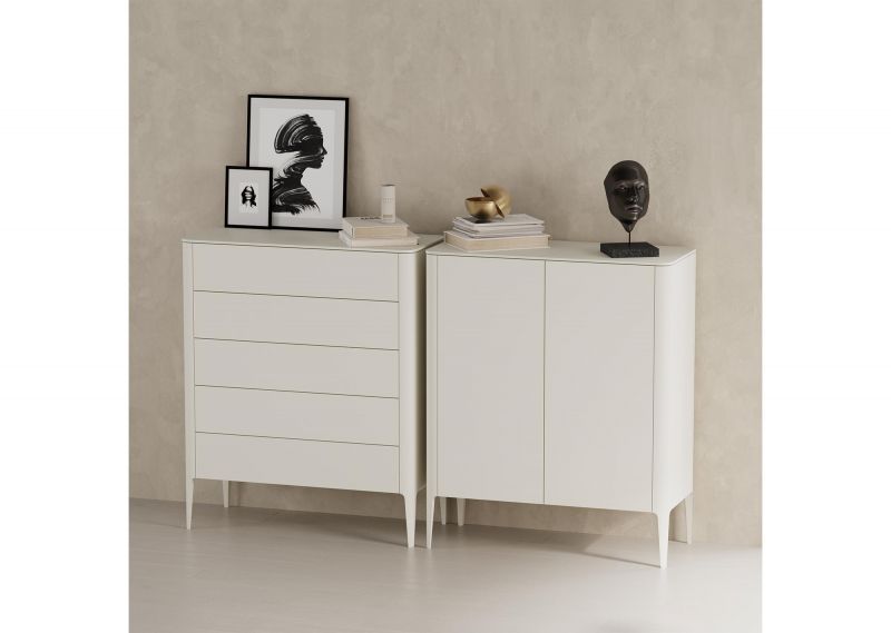 Комод  Ellipsefurniture Type 5 ящиков ширина 100 см (молочный) TY010305380101 фото 3