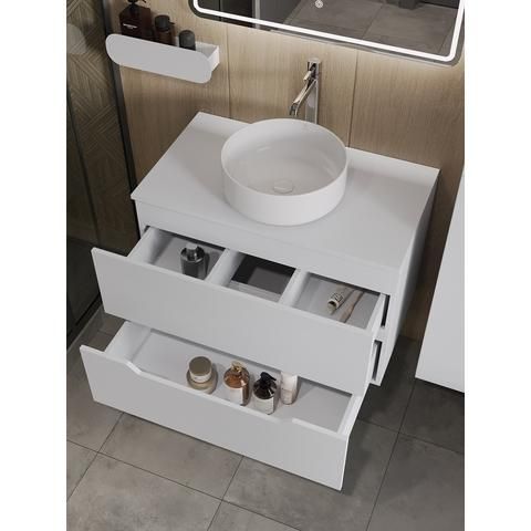 Подвесная тумба с раковиной Orange Line Li-80TuwMDF+B09-360W, 80 см фото 3
