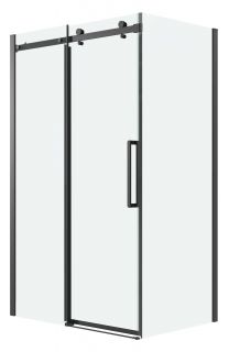 Душевой уголок Grossman Classic 120.K33.04.1480.21.00, 140х80 см, профиль черный матовый, стекло прозрачное