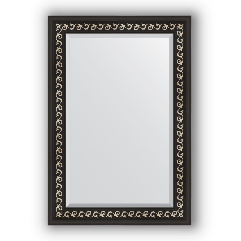 Зеркало с фацетом в багетной раме 65х95 Evoform EXCLUSIVE BY 1175 черный ардеко