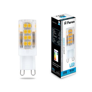 Лампа светодиодная Feron G9 5W 6400K 25771