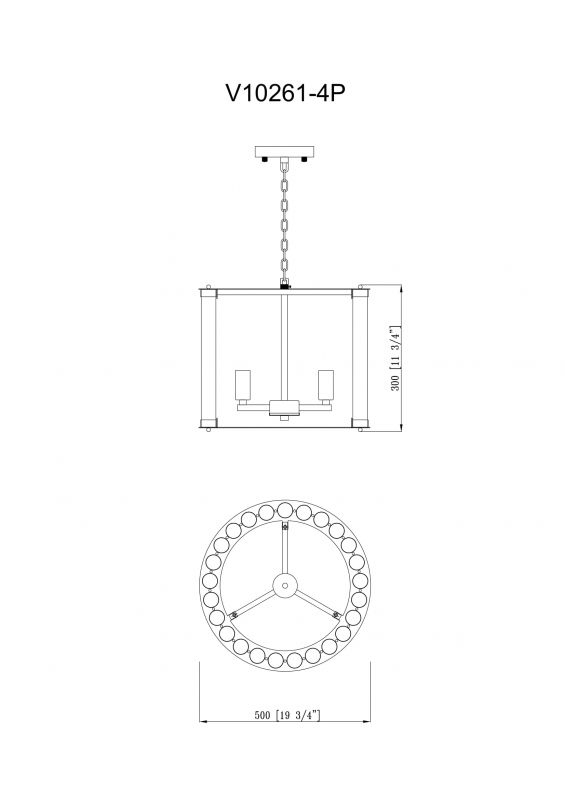 Люстра подвесная Moderli V10261-4P