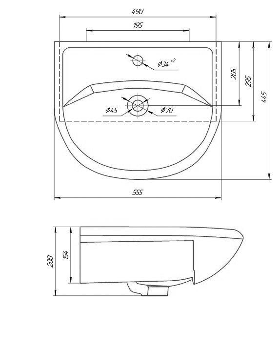 Раковина Grossman Rosa УЮТ-55 305