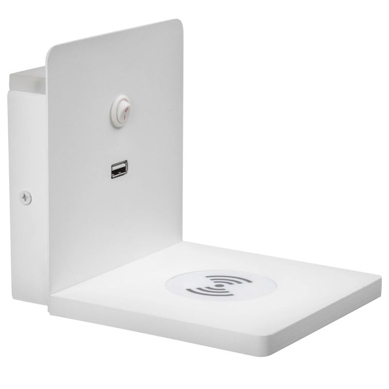 Настенный светильник с беспроводной зарядкой и USB Lightstar Muro 808516 фото 1