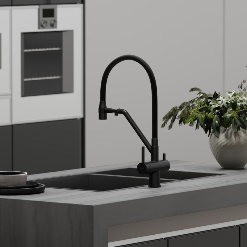 Смеситель для кухни SANCOS Dora SC4003MB, матовый черный фото 3