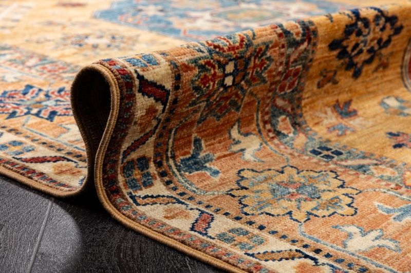 Пакистанский ковер из шерсти Carpet «KAZAK ROYAL» 226916-GLD-GLD 150 x 207 см