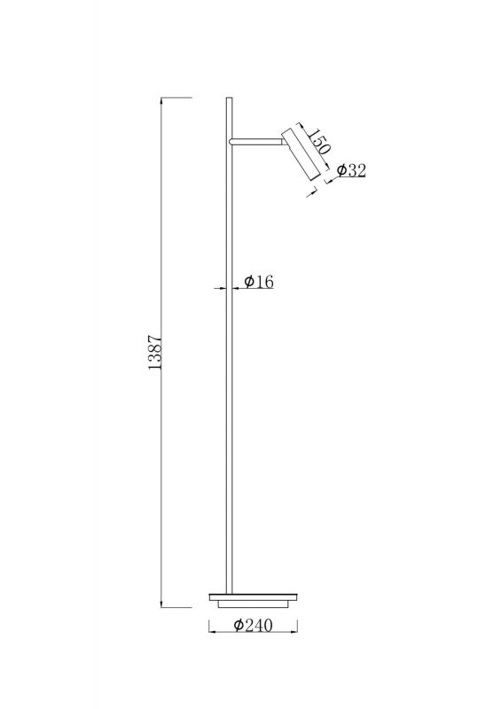 Торшер Maytoni Estudo 220-240V 11W IP20 3000K Z010FL-L8B3K фото 5