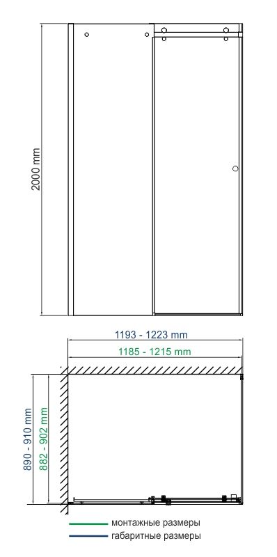 Душевой уголок WasserKRAFT Vils 56R07 120x90