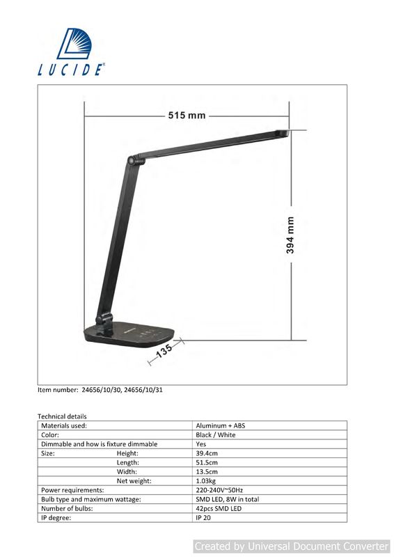 Настольная лампа VARIO LED 24656/10/30