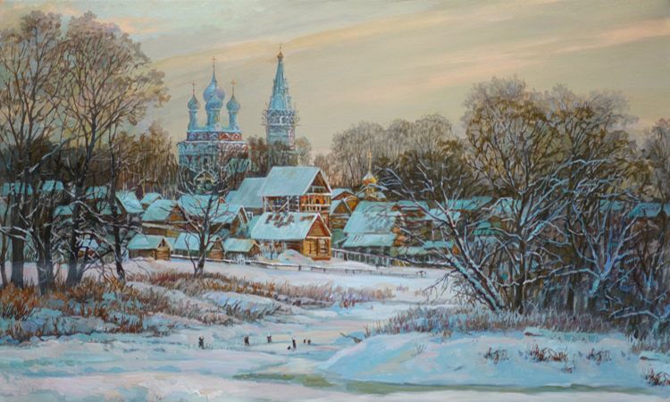 Картина "Начало зимы" Панов Эдуард Парфирьевич