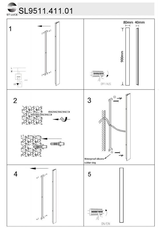 Светильник уличный настенный ST Luce NUVOLA SL9511.411.01