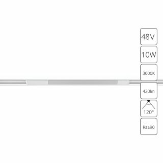 Светильник потолочный Arte Lamp Optima A7283PL-1WH 48В 10Вт 420Лм 3000K 90+ 120°