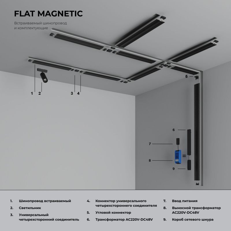 Трансформатор 100W Elektrostandard Flat Magnetic (черный) 95044/00