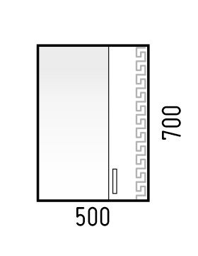 Зеркальный шкаф Corozo Олимп 50 SD-00000695, 50х70 см