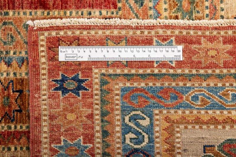 Пакистанский ковер из шерсти Carpet «KAZAK ROYAL» 227574-RED-BGE 405 x 502 см