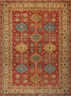 Пакистанский ковер из шерсти Carpet «KAZAK ROYAL» 227574-RED-BGE 405 x 502 см