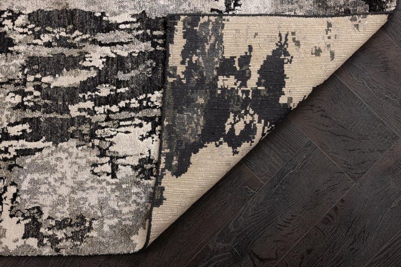 Индийский ковер из арт-шёлка Carpet «STORM» FR1218-BLACK 170 x 239 см фото 13