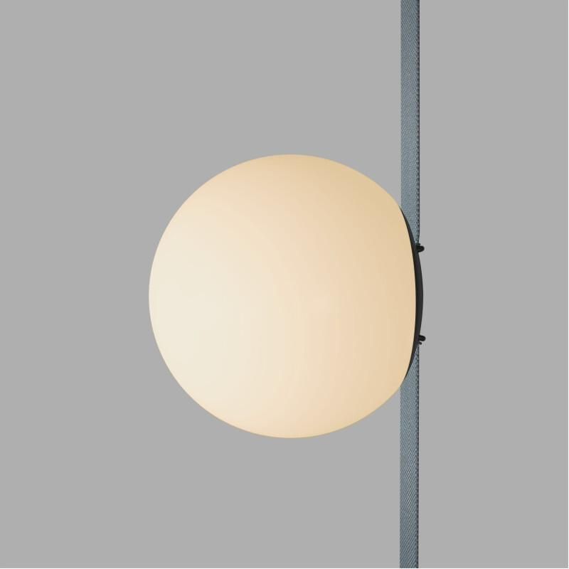 Cветильник  Denkirs Orb для трека-ремня Belty D150*H147мм, 48V DC, 10W, RA90, 120°, 3000K, IP20, белый, акрил DK5551-BK фото 2