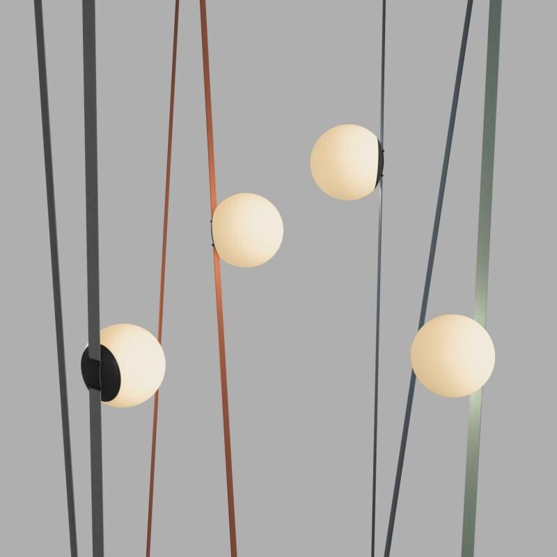 Cветильник  Denkirs Orb для трека-ремня Belty D150*H147мм, 48V DC, 10W, RA90, 120°, 3000K, IP20, белый, акрил DK5551-BK фото 5