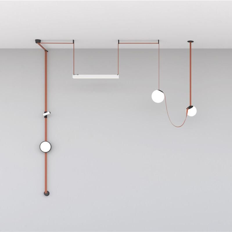 Cветильник  Denkirs Orb для трека-ремня Belty D150*H147мм, 48V DC, 10W, RA90, 120°, 3000K, IP20, белый, акрил DK5551-BK фото 7